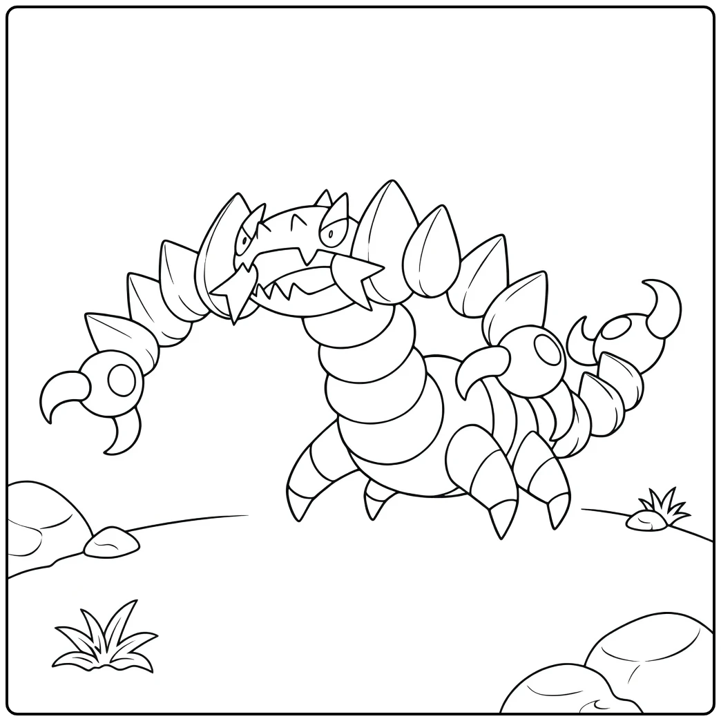 Pokemon Drapion coloring page
