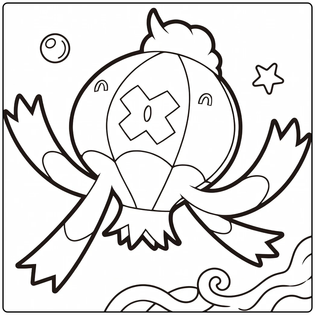 Pokemon Drifblim coloring page