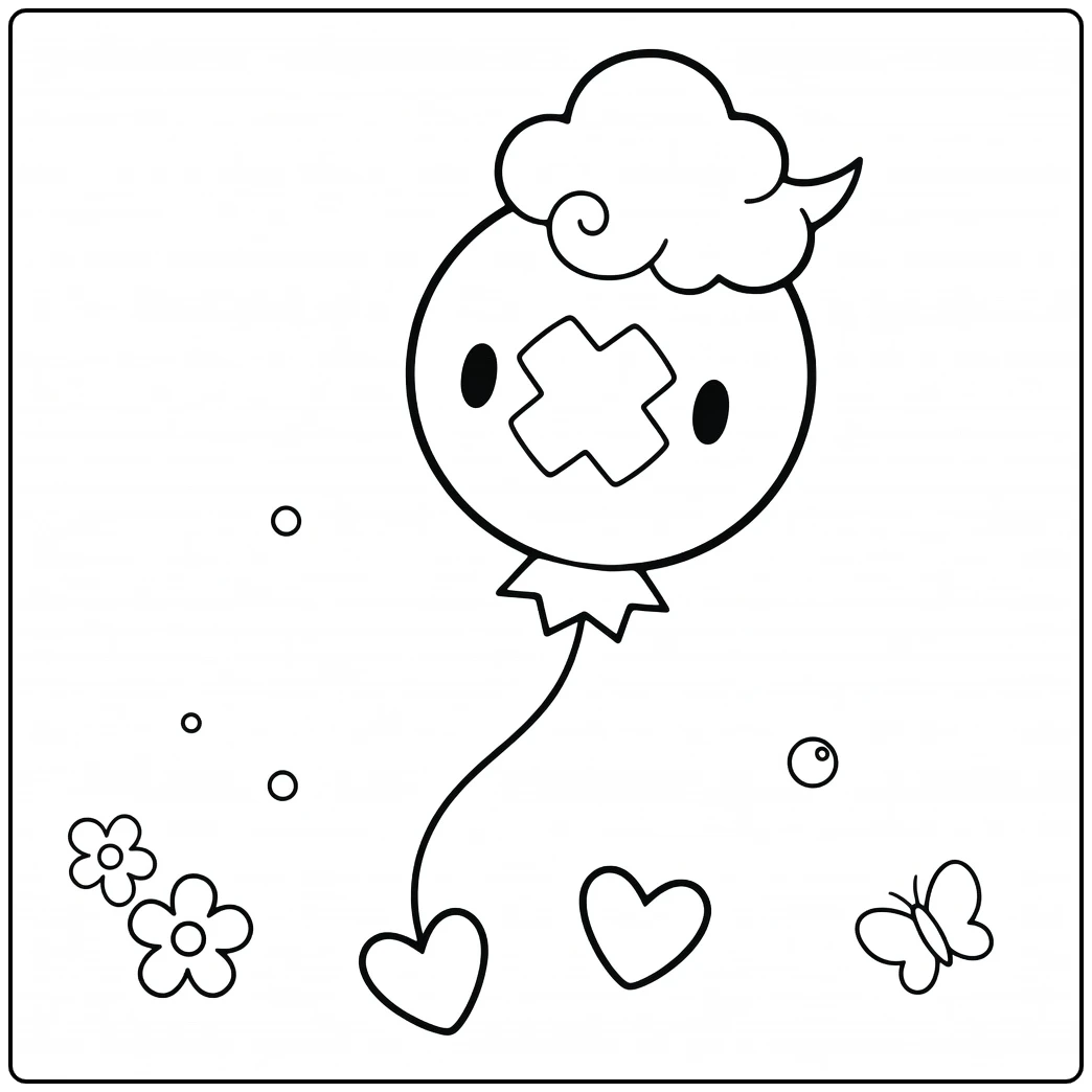 Pokemon Drifloon coloring page