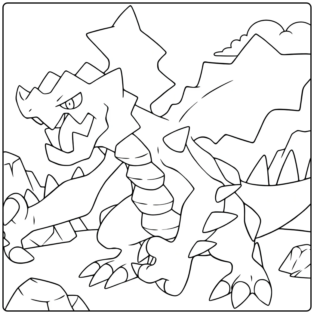 Pokemon Druddigon coloring page
