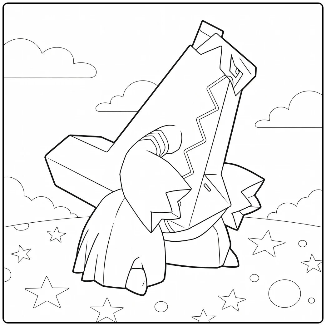 Pokemon Duraludon for Children coloring page