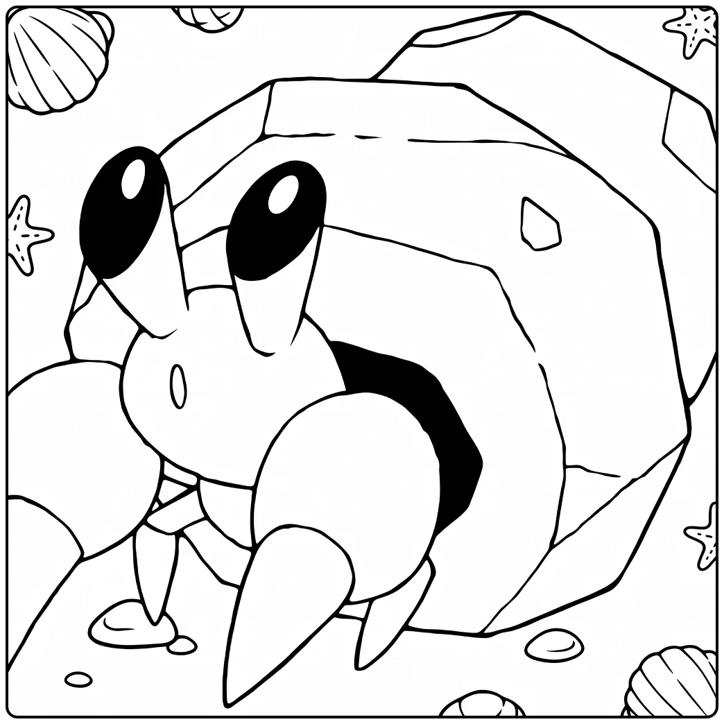 Pokemon Dwebble coloring page