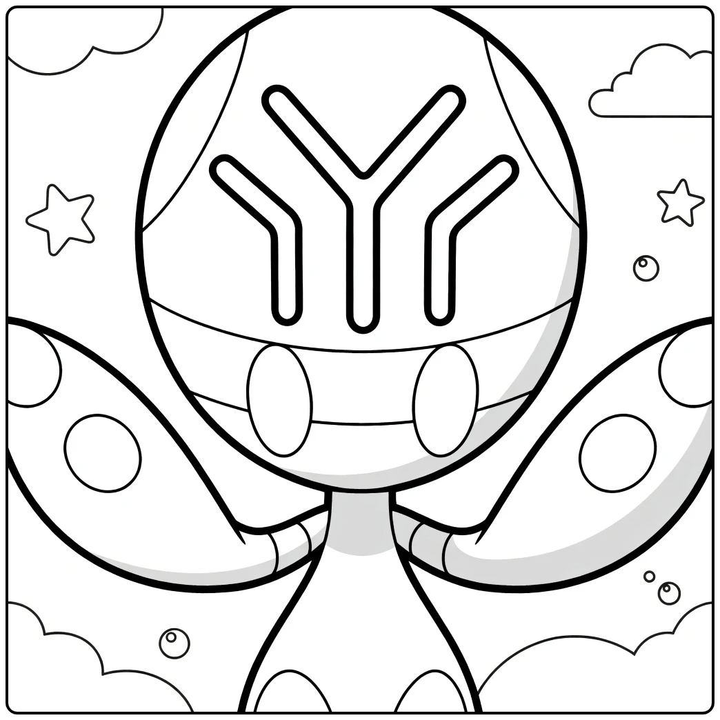 Pokemon Elgyem coloring page