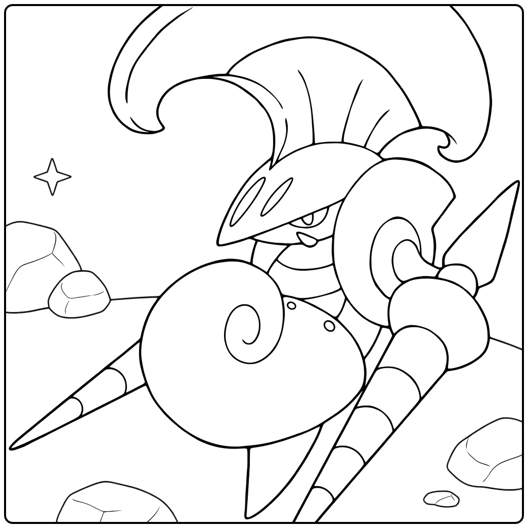Pokemon Escavalier coloring page
