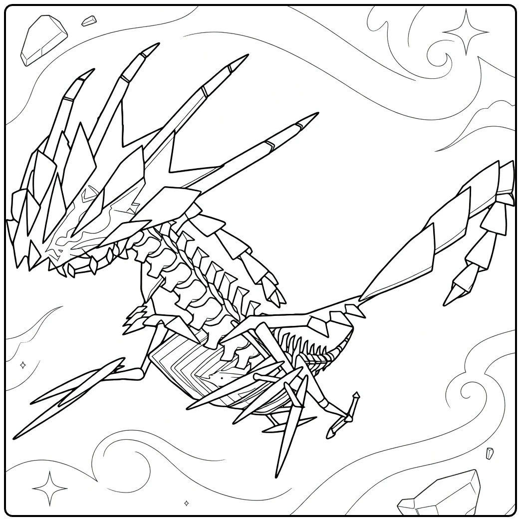 Pokemon Eternatus in Action coloring page