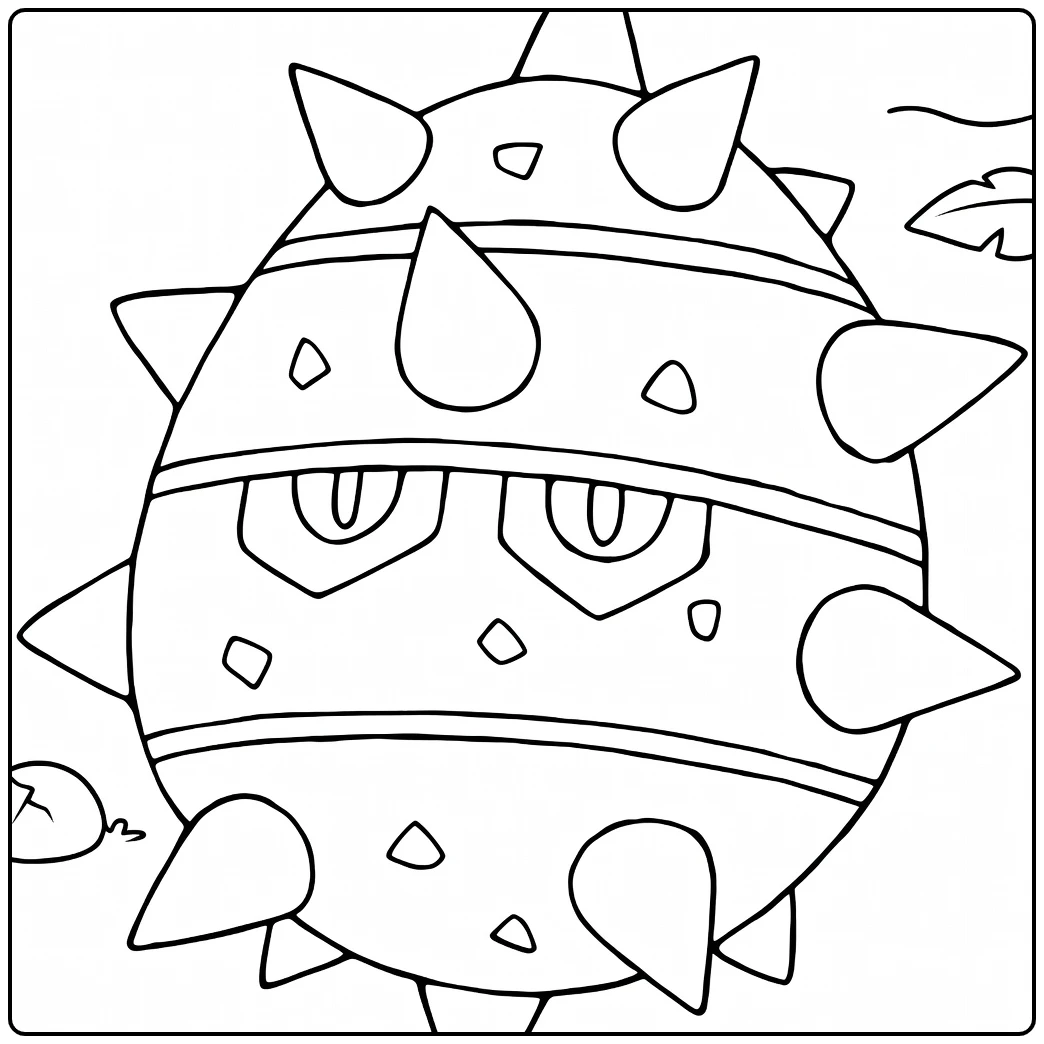 Pokemon Ferroseed coloring page