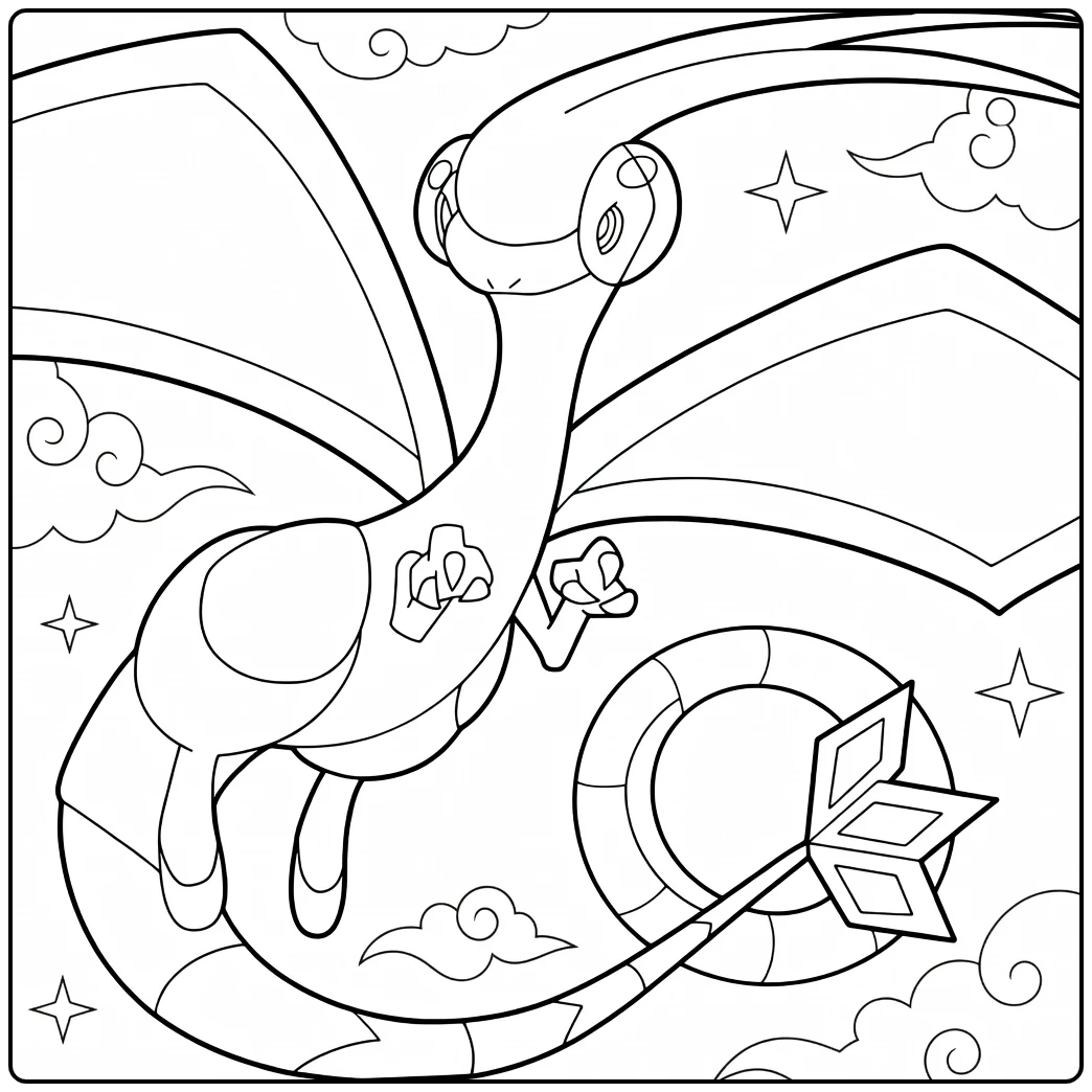 Pokemon Flygon coloring page