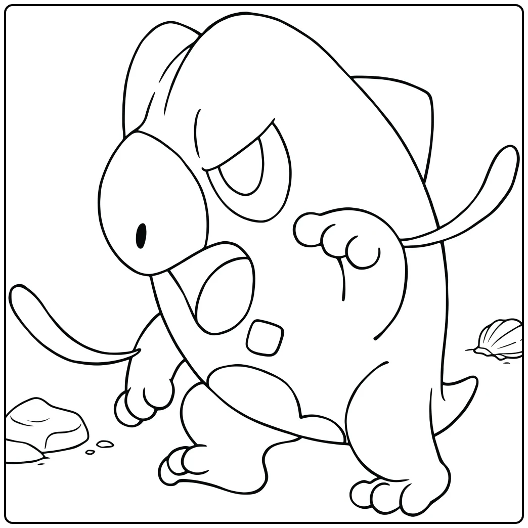 Pokemon Frigibax for Kids coloring page