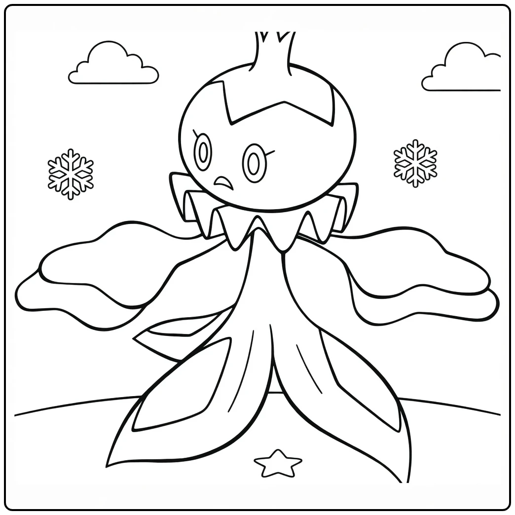 Pokemon Frillish coloring page