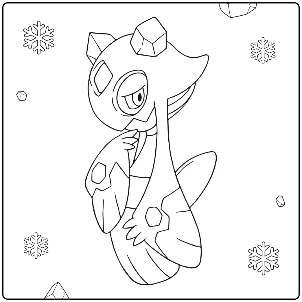 Pokemon Froslass coloring page