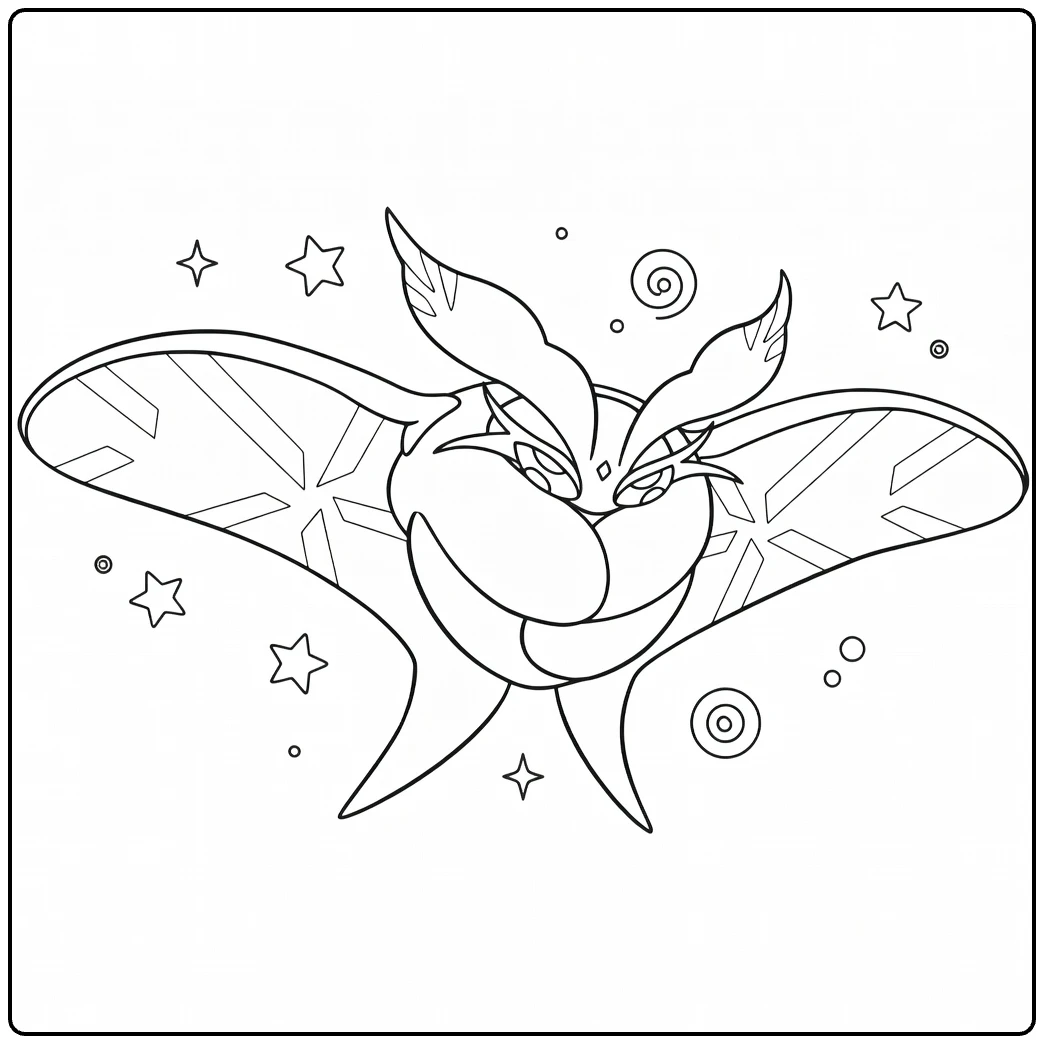 Pokemon Frosmoth for Fans coloring page