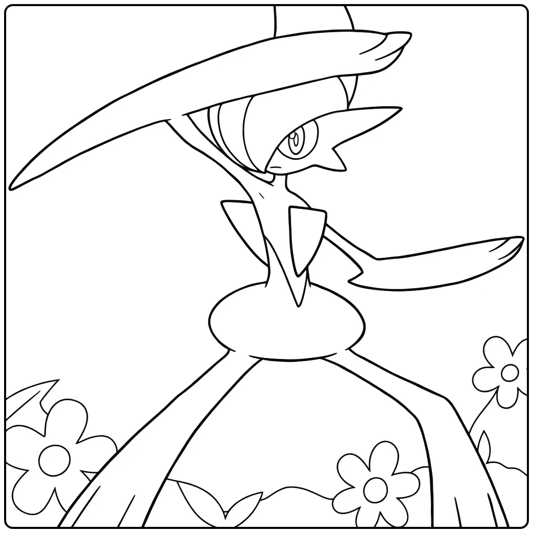 Pokemon Gallade coloring page