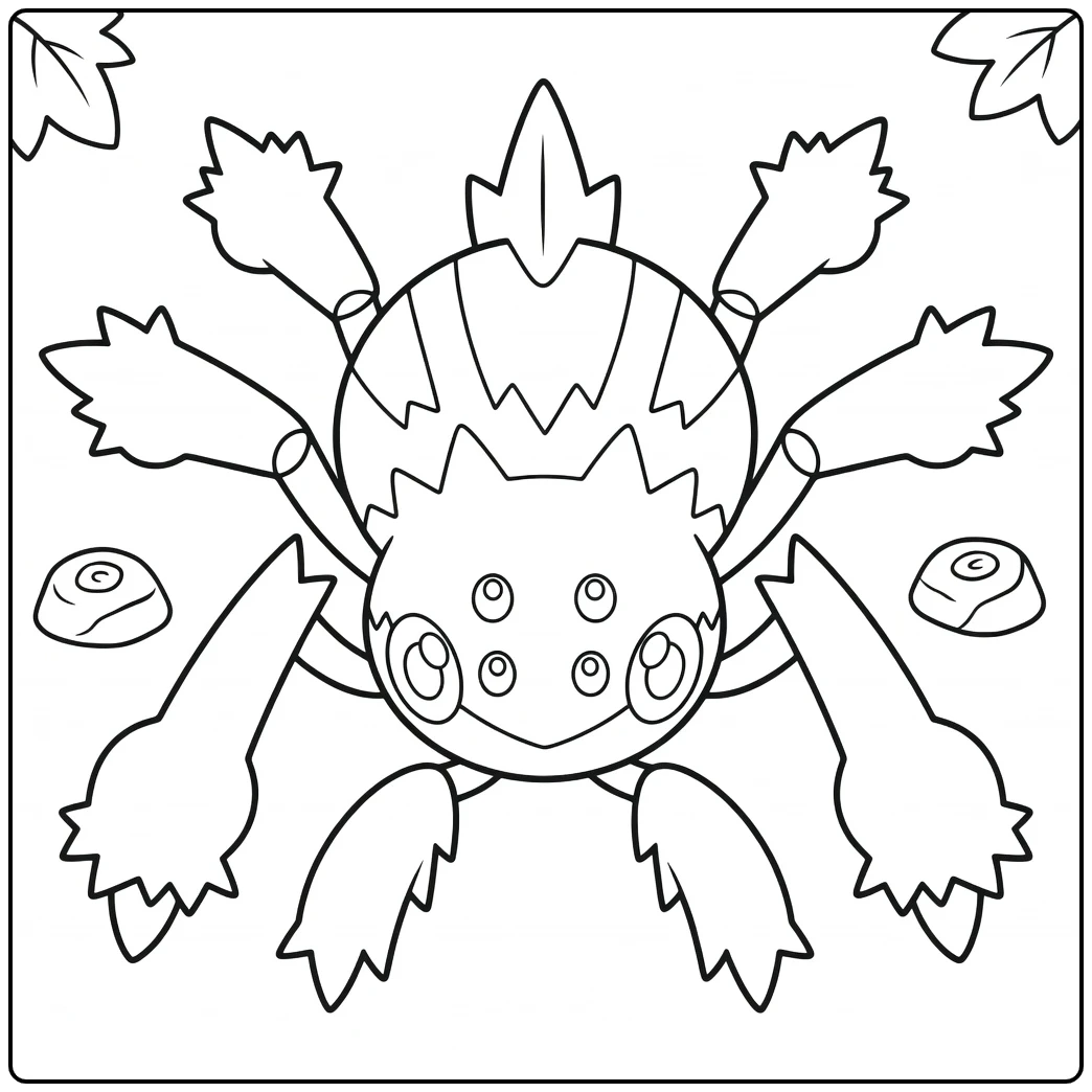 Pokemon Galvantula coloring page