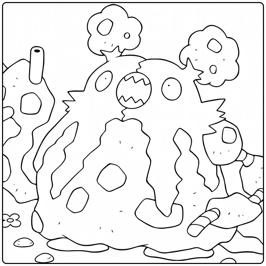 Pokemon Garbodor coloring page