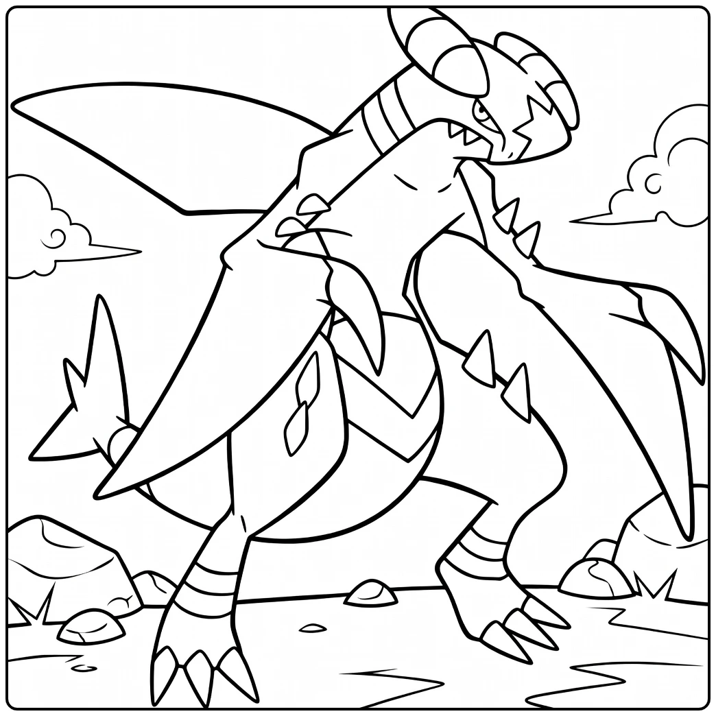 Pokemon Garchomp coloring page