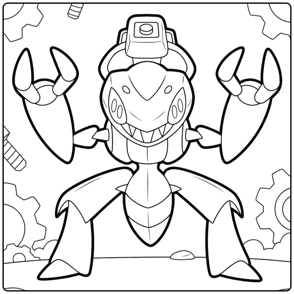 Pokemon Genesect coloring page