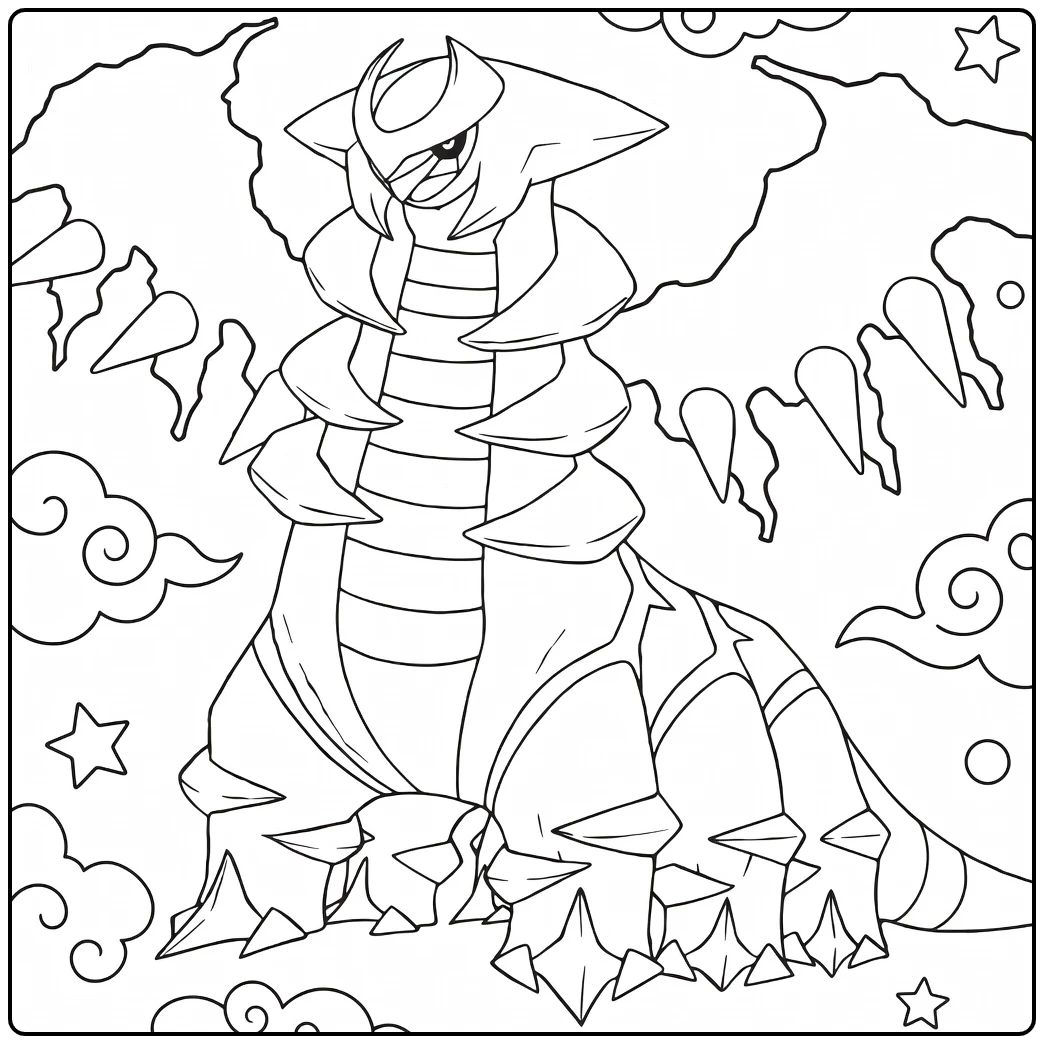 Pokemon Giratina coloring page