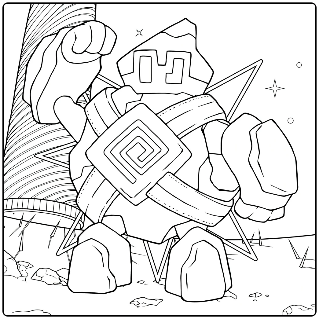 Pokemon Golett coloring page