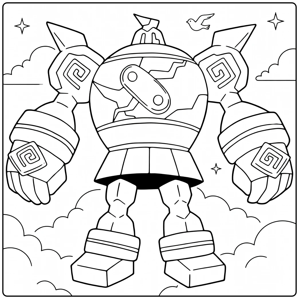 Pokemon Golurk coloring page