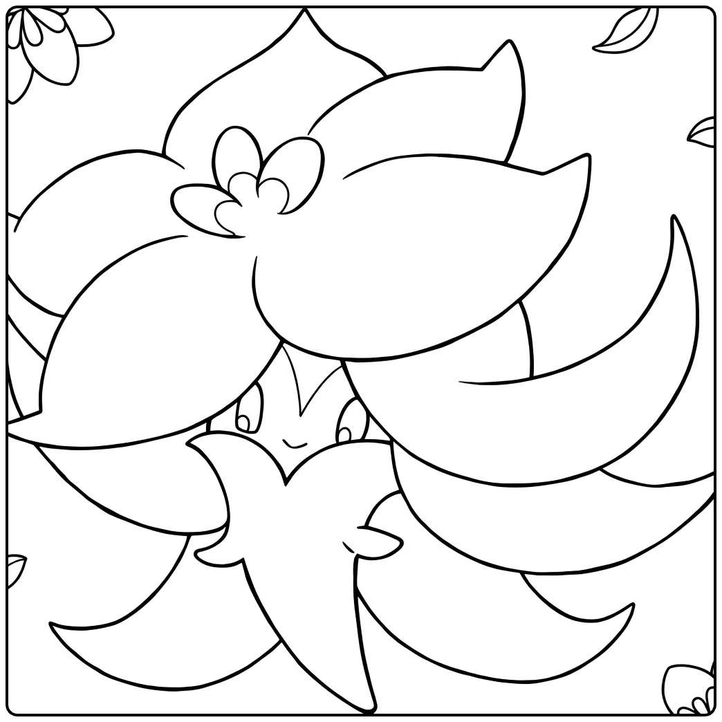 Pokemon Gossifleur for Children coloring page