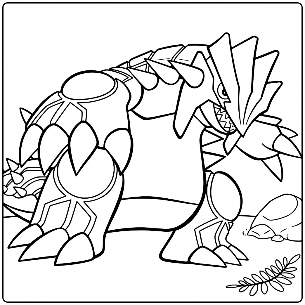 Pokemon Groudon coloring page