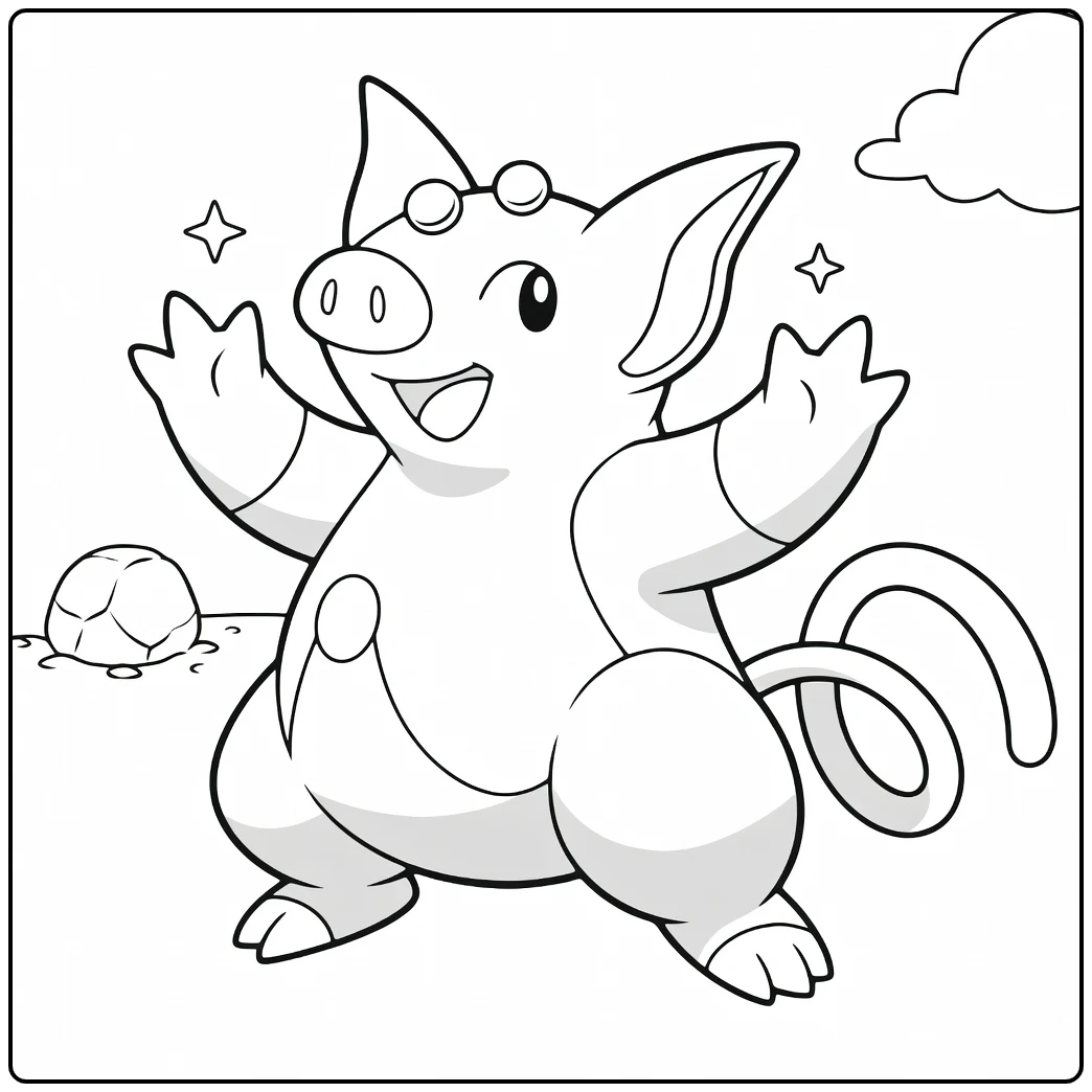 Pokemon Grumpig coloring page