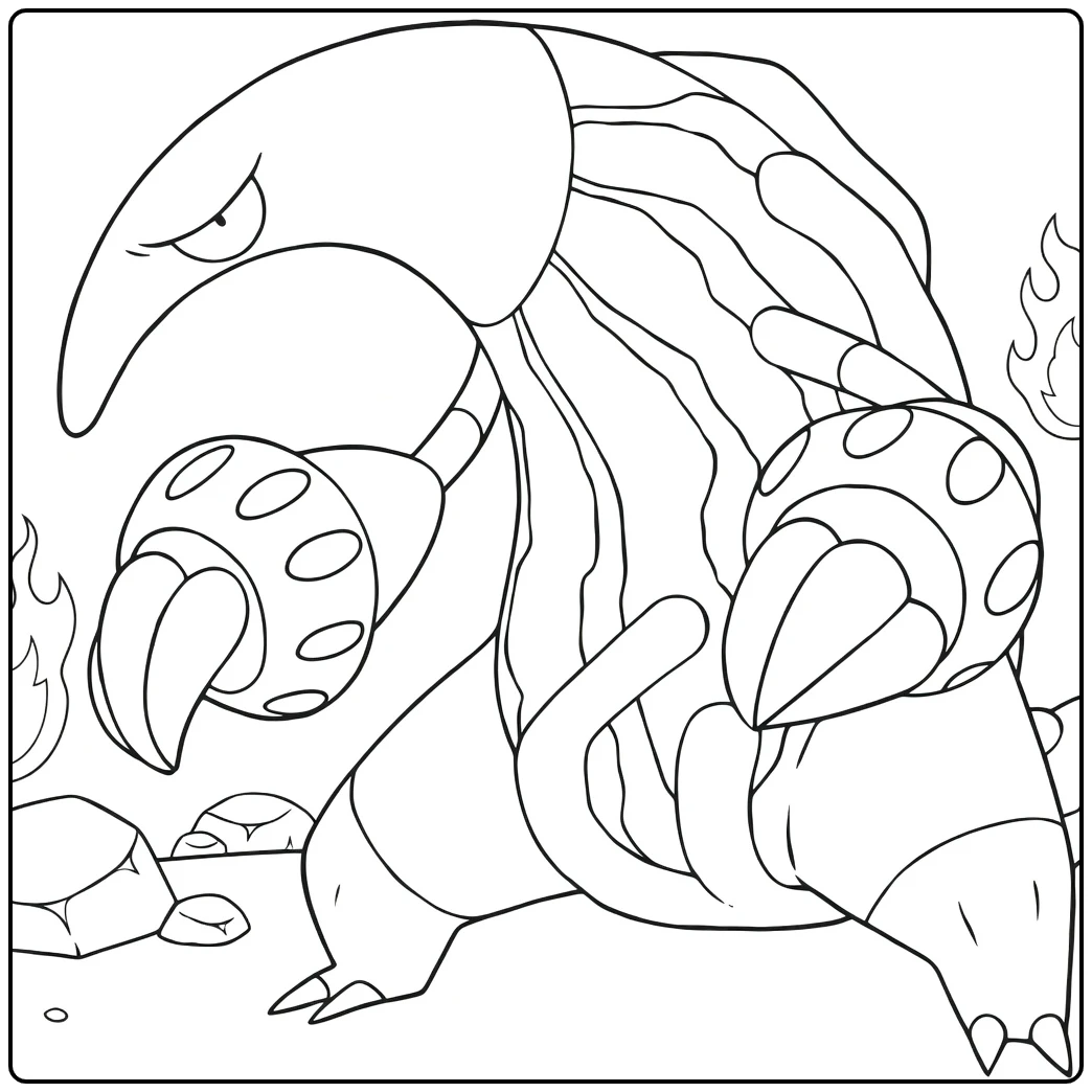 Pokemon Heatmor coloring page