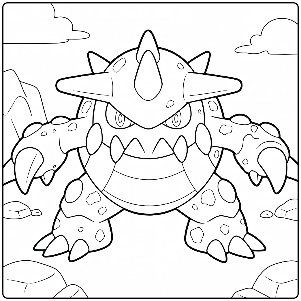 Pokemon Heatran coloring page