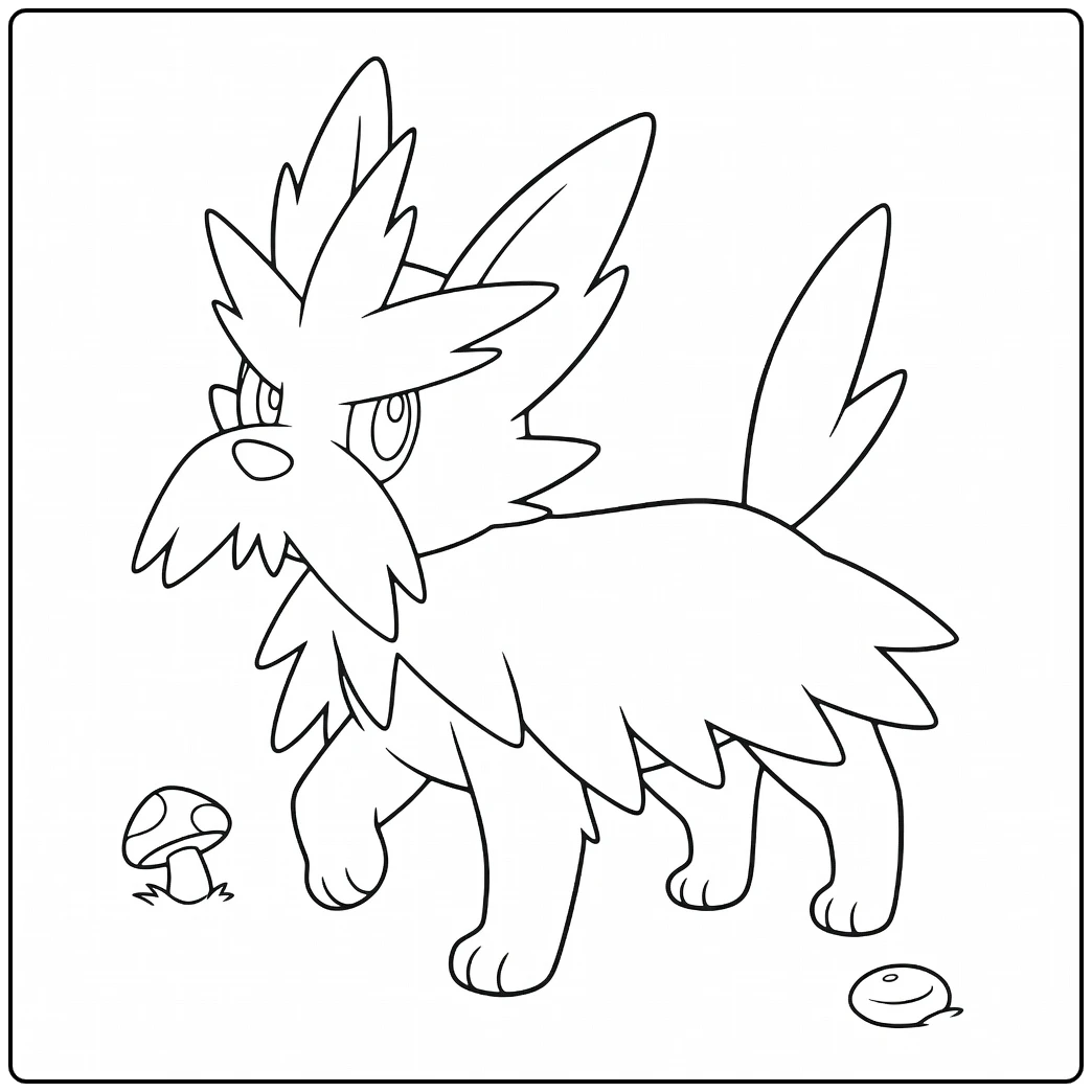 Pokemon Herdier coloring page