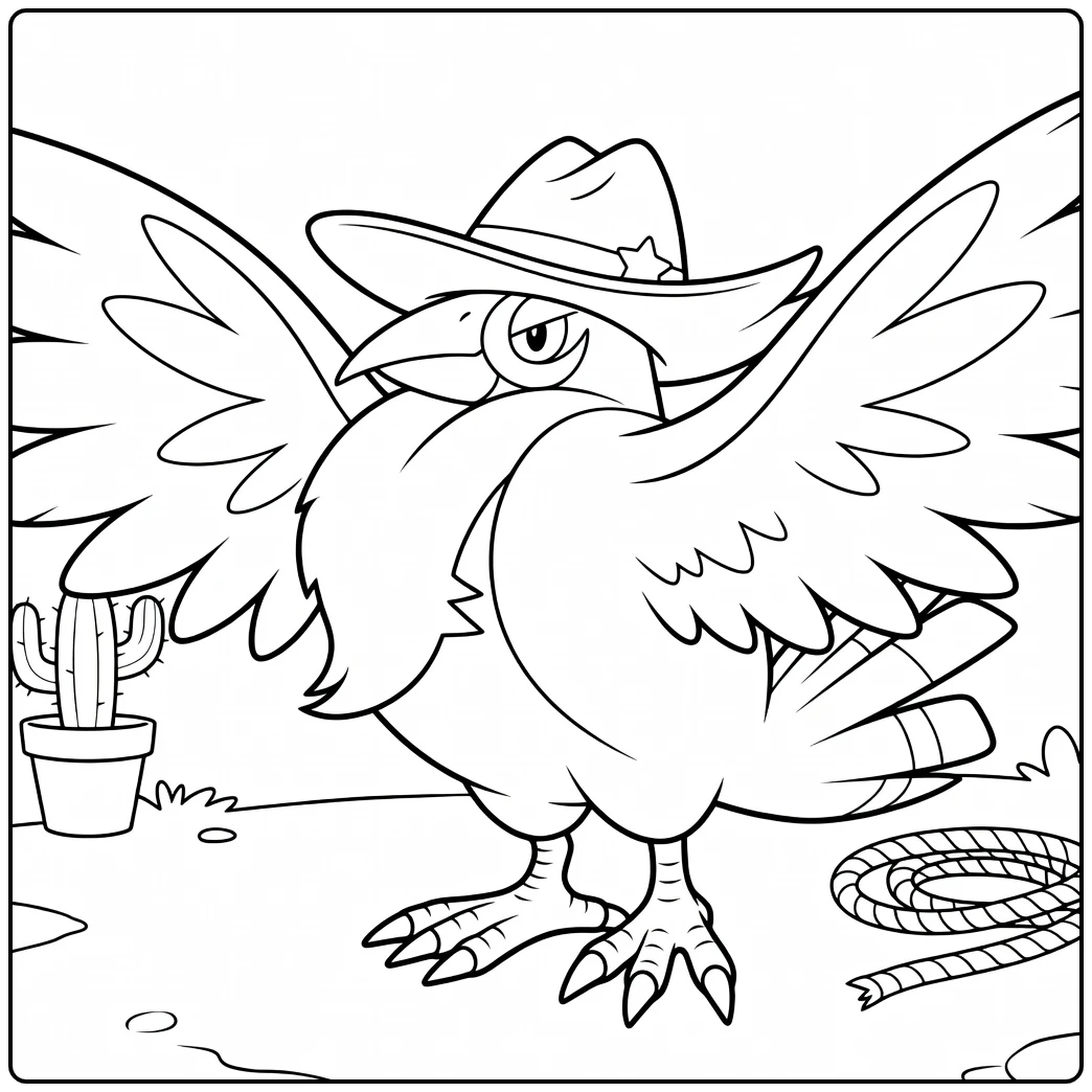 Pokemon Honchkrow coloring page