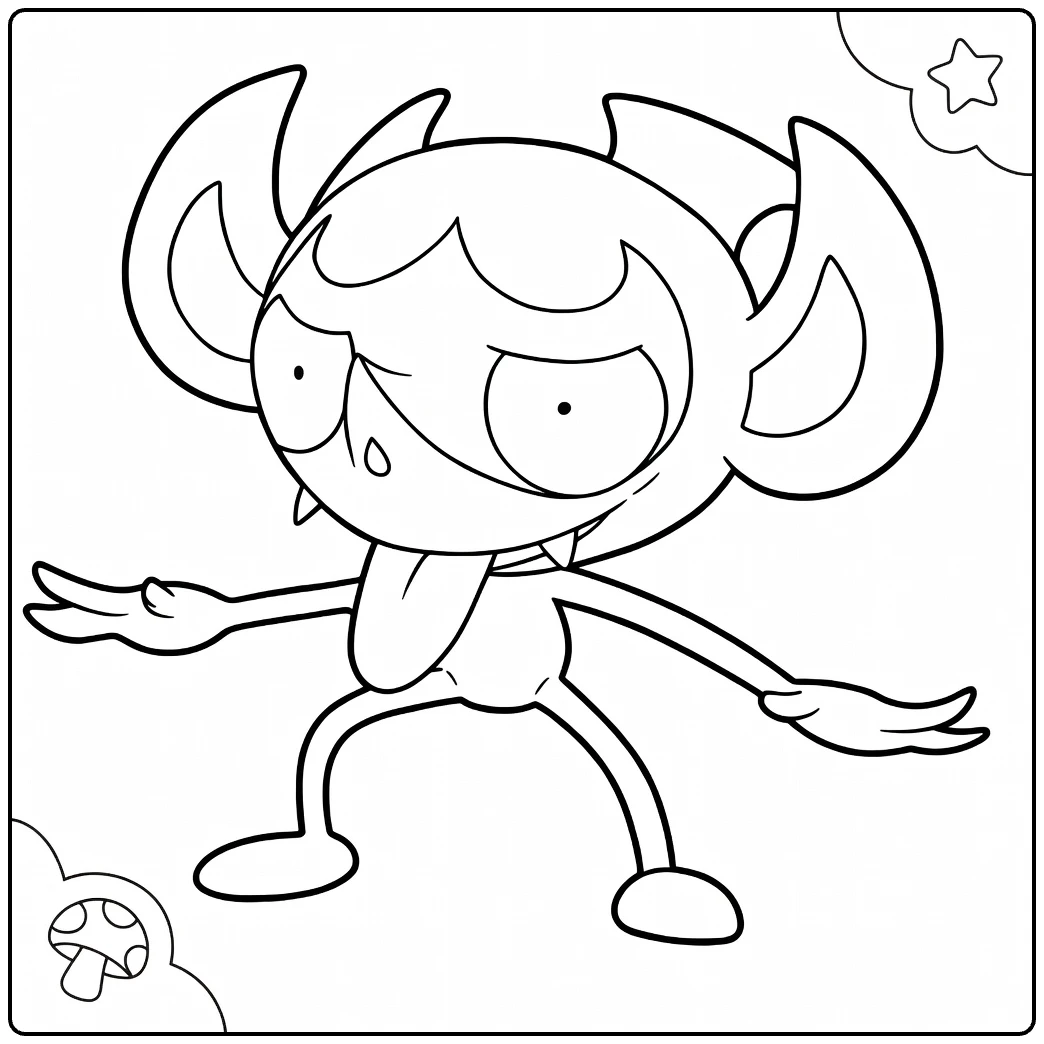 Pokemon Impidimp for Children coloring page
