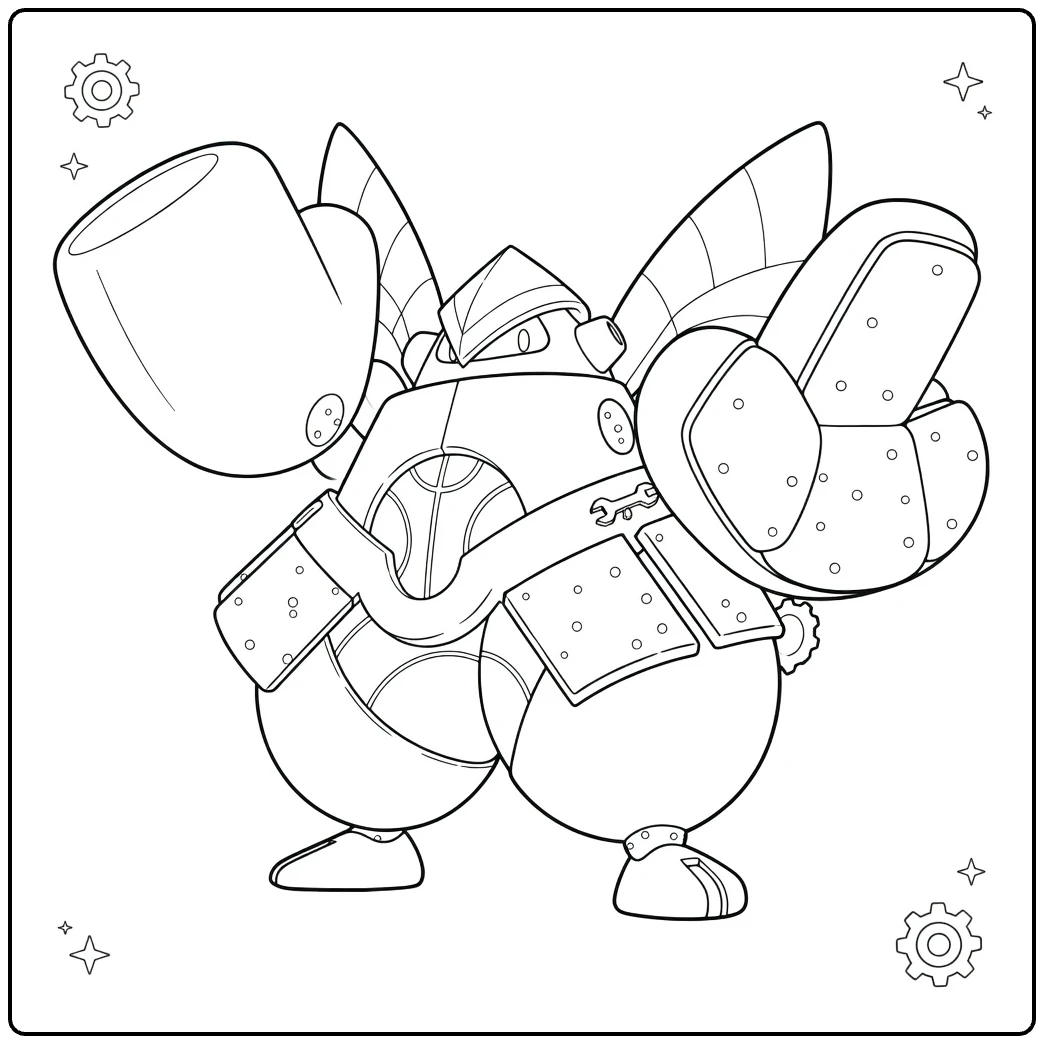 Pokemon Iron Hands for Kids coloring page