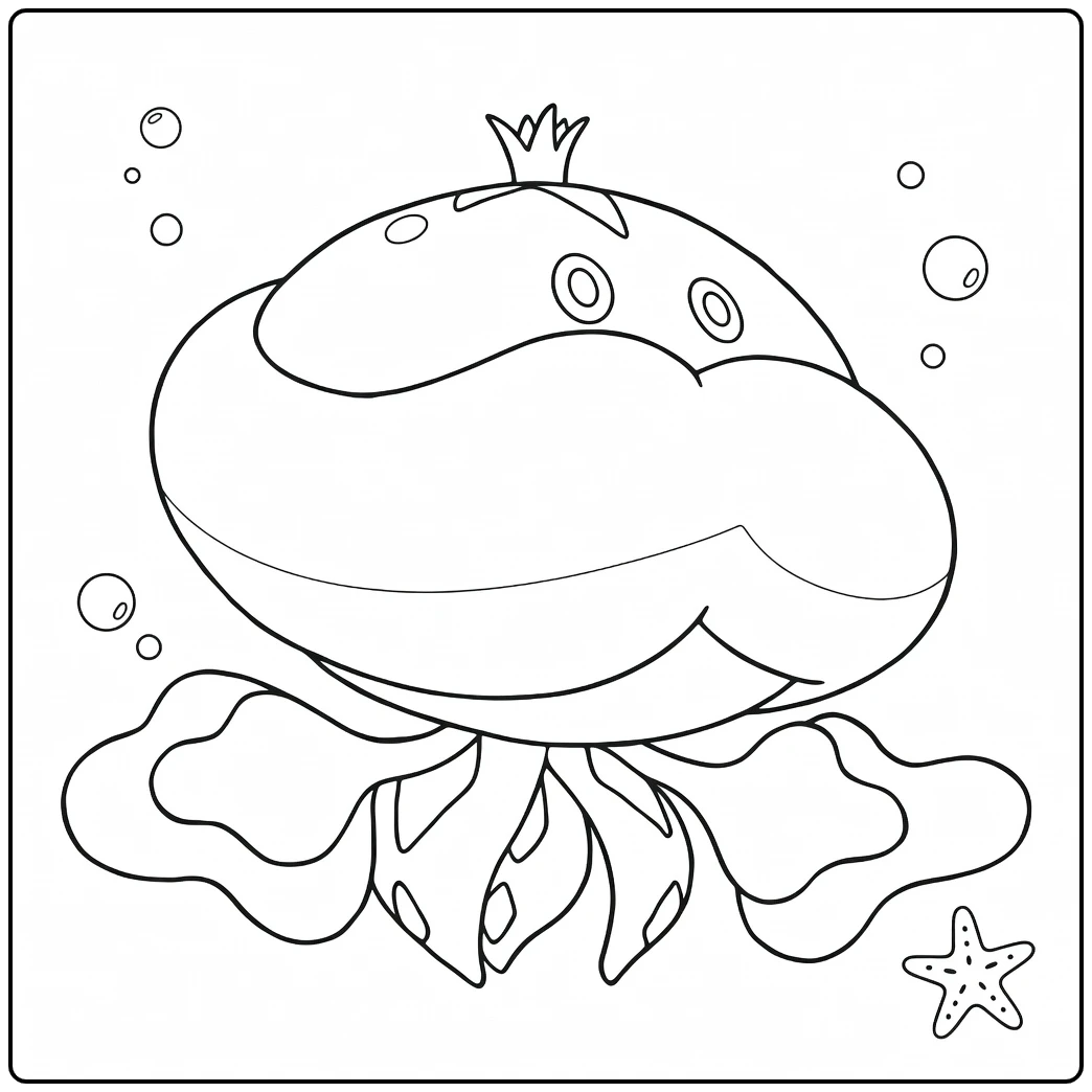 Pokemon Jellicent coloring page