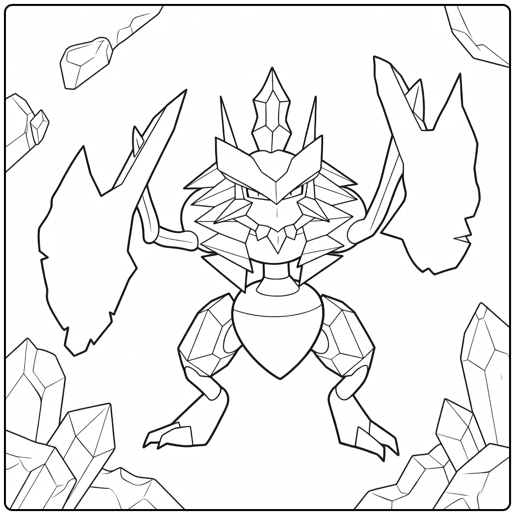 Pokemon Kleavor for Kids coloring page