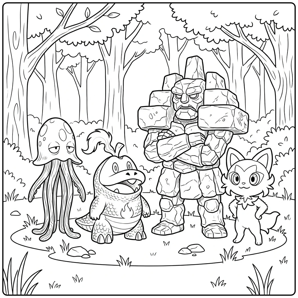 Ninth generation Pokemon coloring page