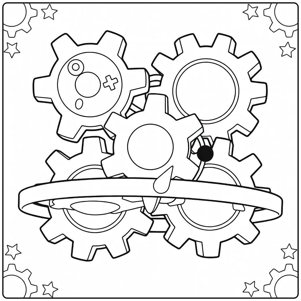 Pokemon Klinklang coloring page
