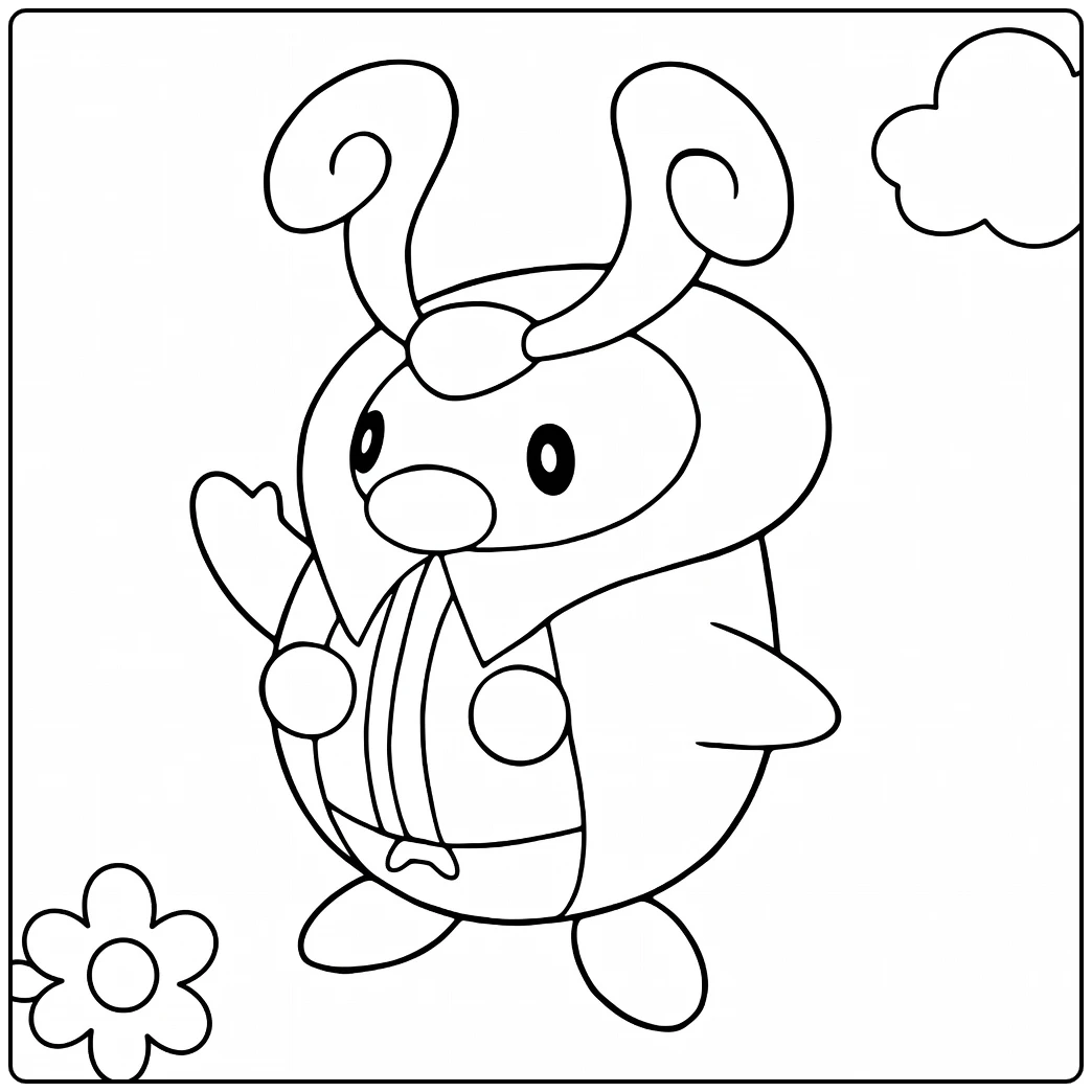 Pokemon Kricketot coloring page