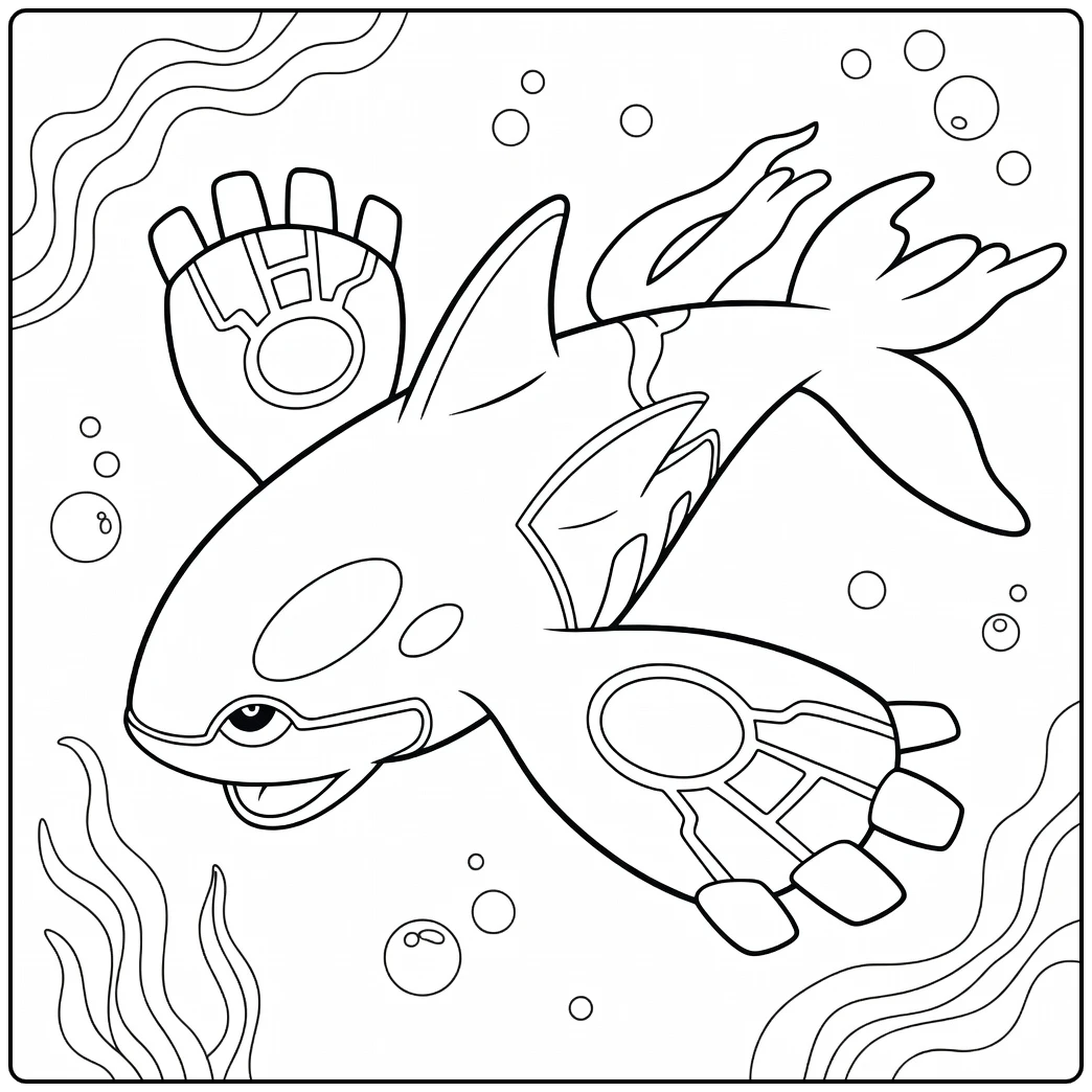 Pokemon Kyogre coloring page