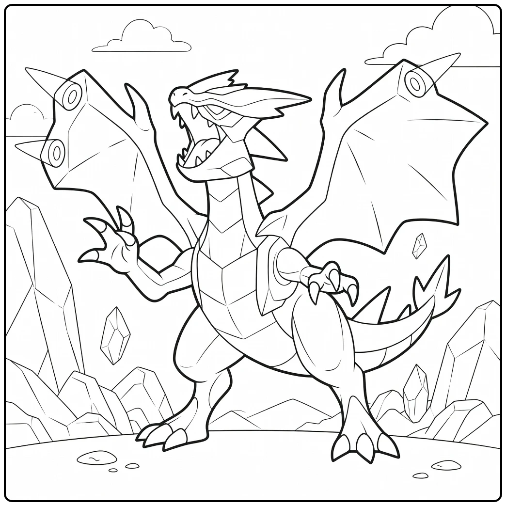Pokemon Kyurem coloring page