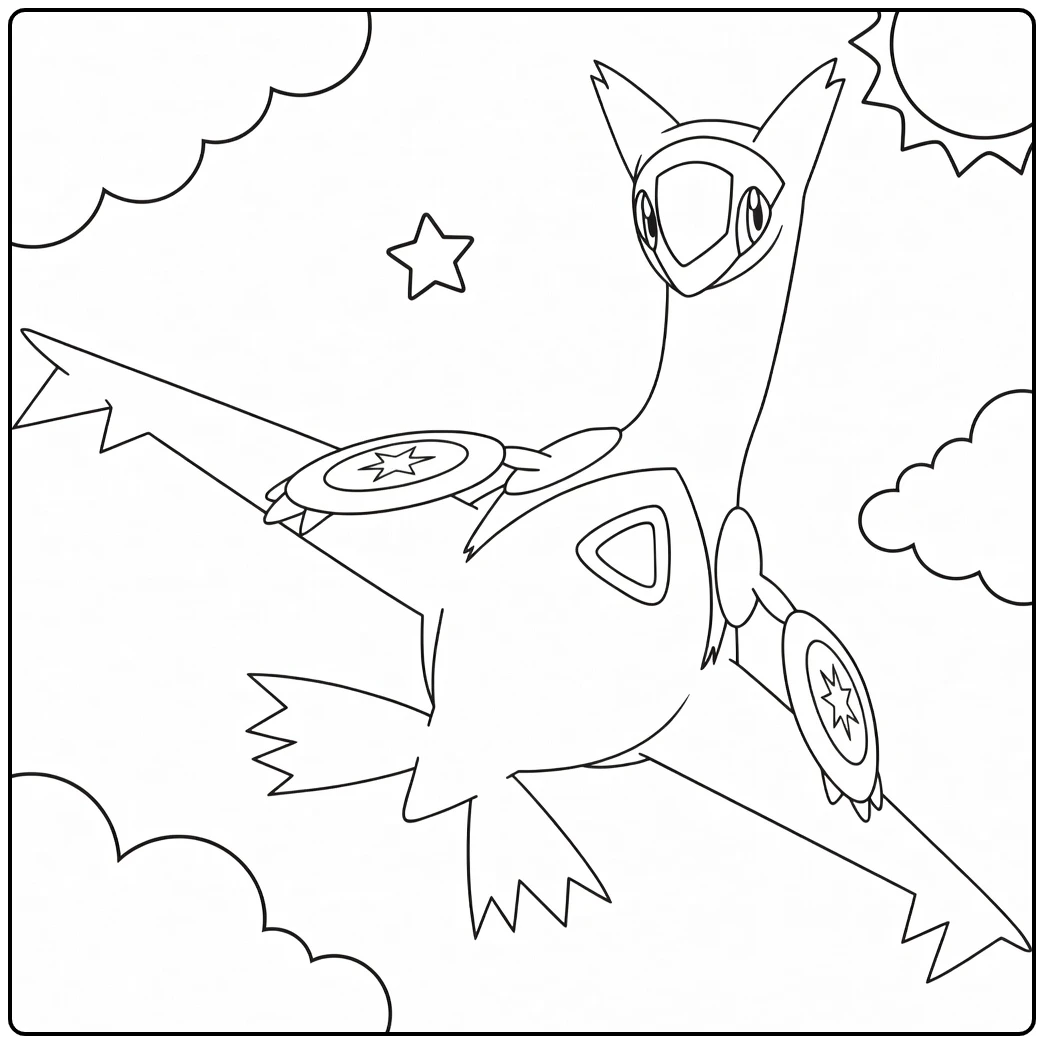 Pokemon Latias coloring page
