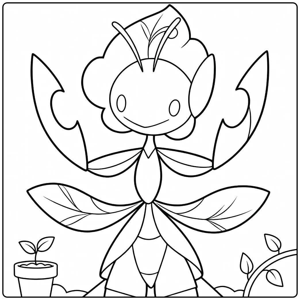 Pokemon Leavanny coloring page