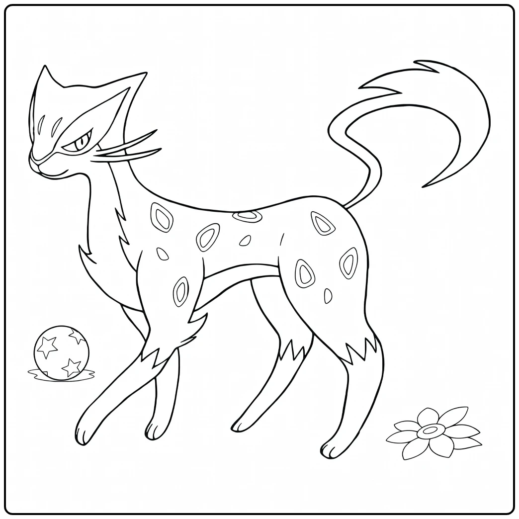 Pokemon Liepard coloring page