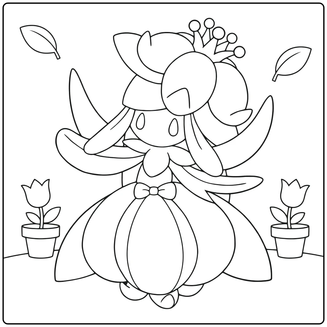Pokemon Lilligant coloring page