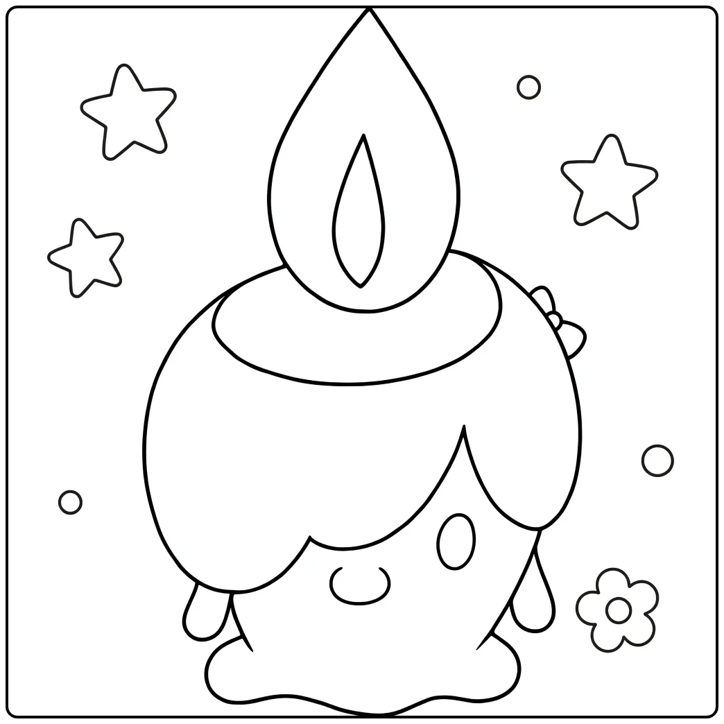 Pokemon Litwick coloring page