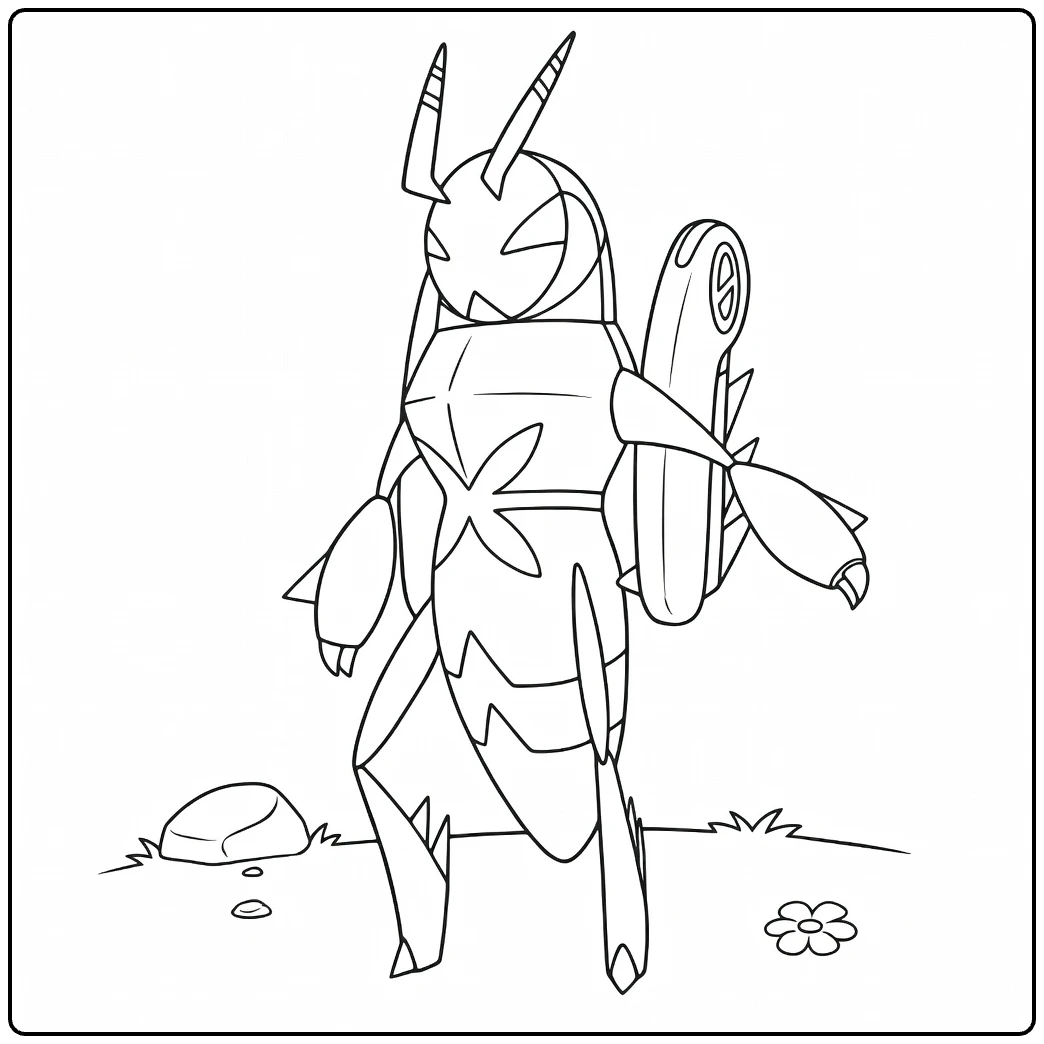 Pokemon Lokix in Tough Pose coloring page