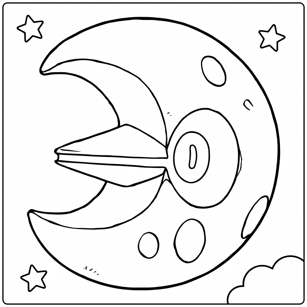 Pokemon Lunatone coloring page