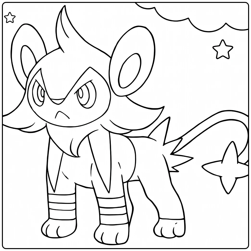 Pokemon Luxio coloring page