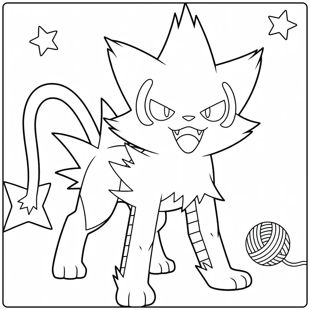 Pokemon Luxray coloring page