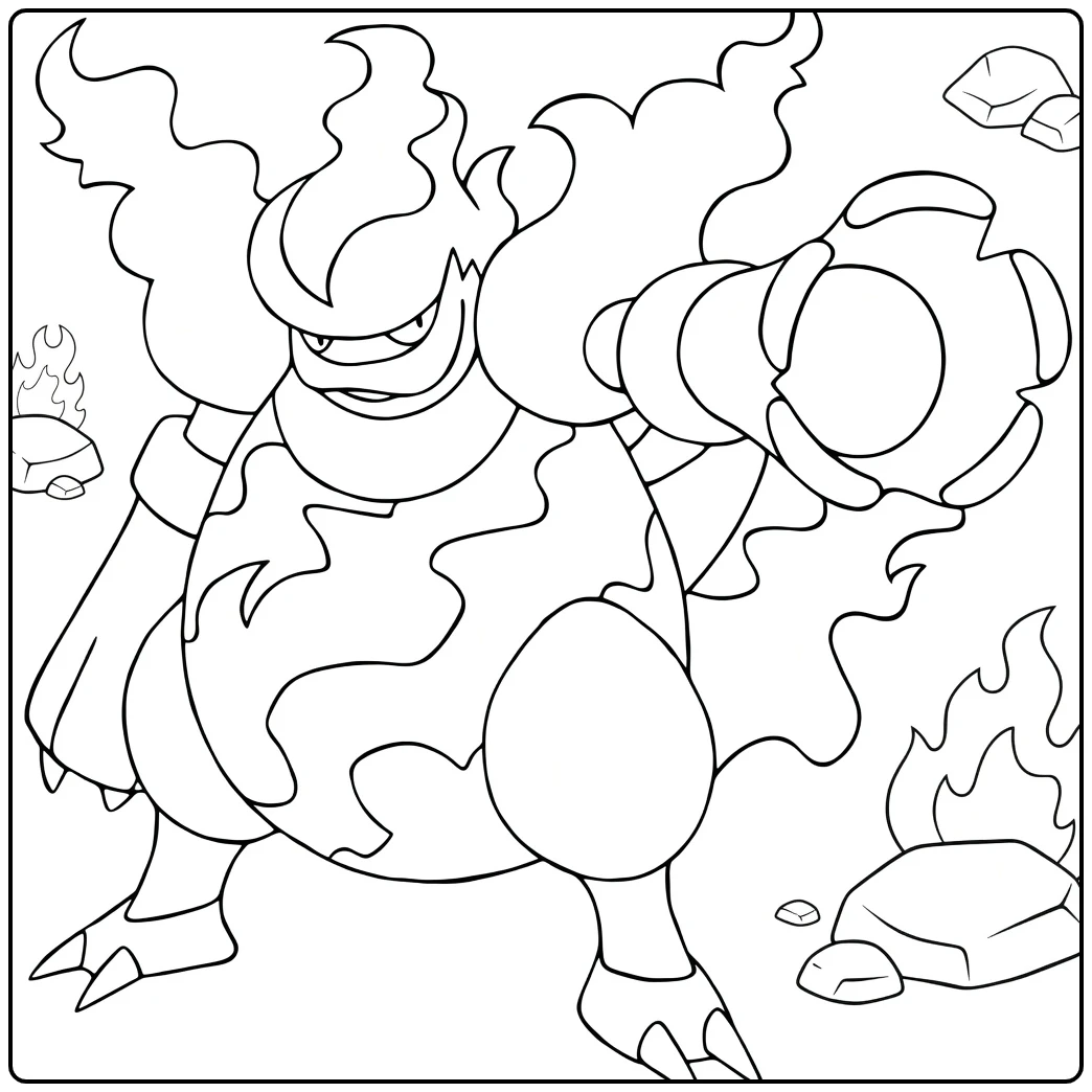 Pokemon Magmortar coloring page