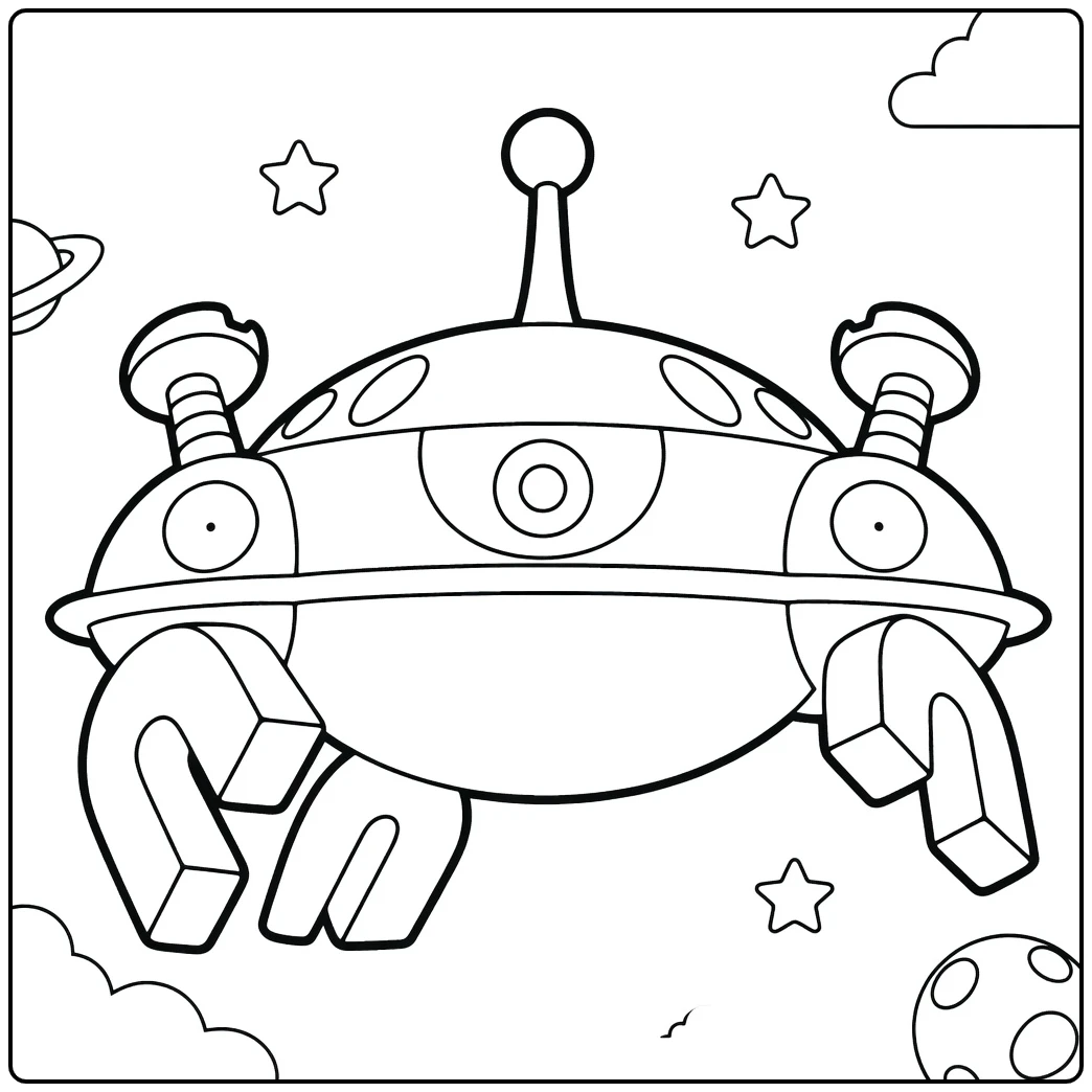 Pokemon Magnezone coloring page